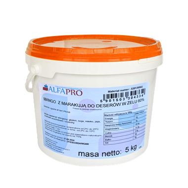 Mango z marakują do deserów w żelu 60% 5kg - ALFAPRO 